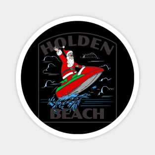 Holden Beach, NC Christmas Vacationing Waterskiing Santa Magnet